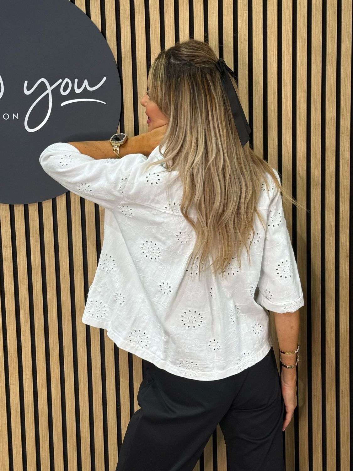 Broderie Cotton Jacket - White