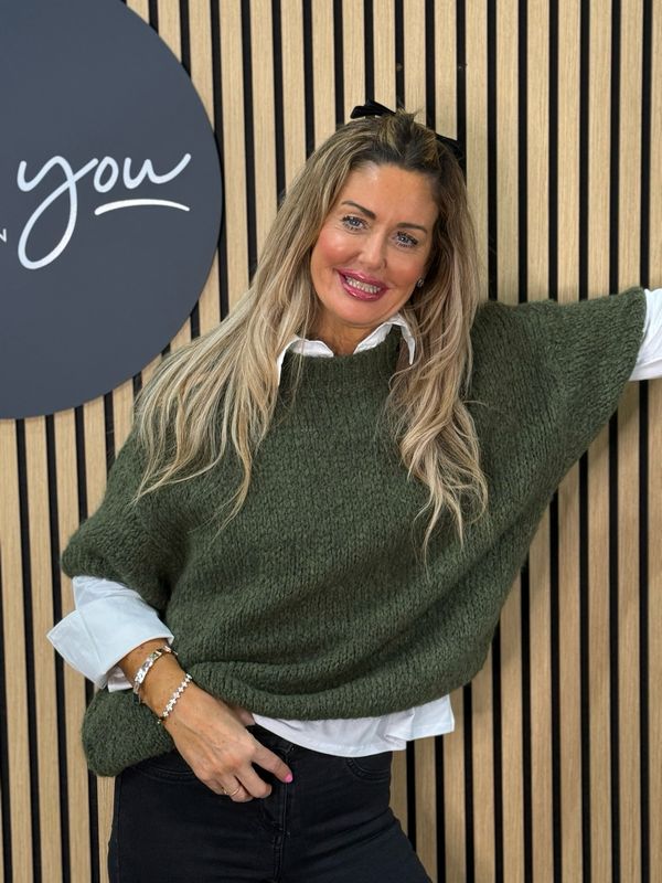 Chunky Knit Jumper - Khaki