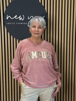 Amour Velvet Jumper - Pink