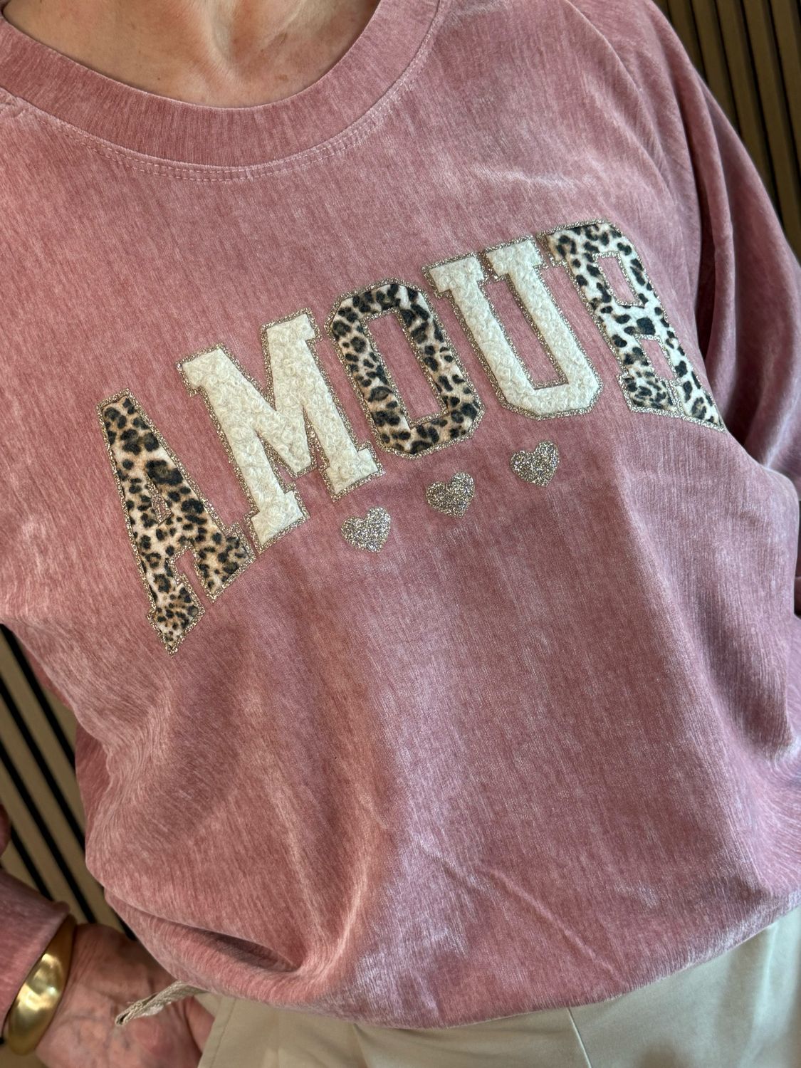 Amour Velvet Jumper - Pink