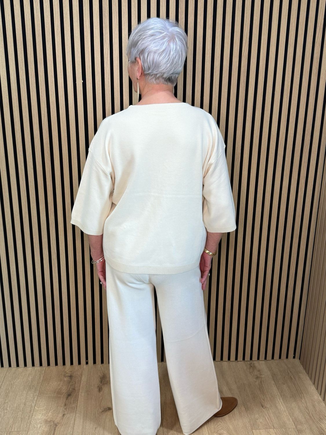 Soft Knit Lounge Set - Cream