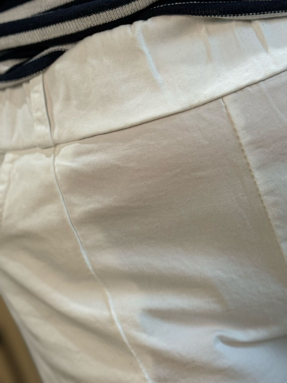 Wide Leg Cotton Trousers - White