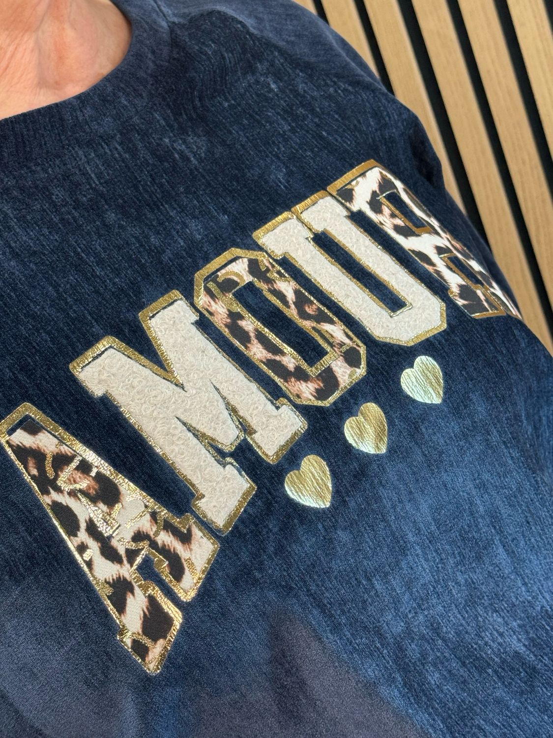 Amour Velvet Jumper - Navy