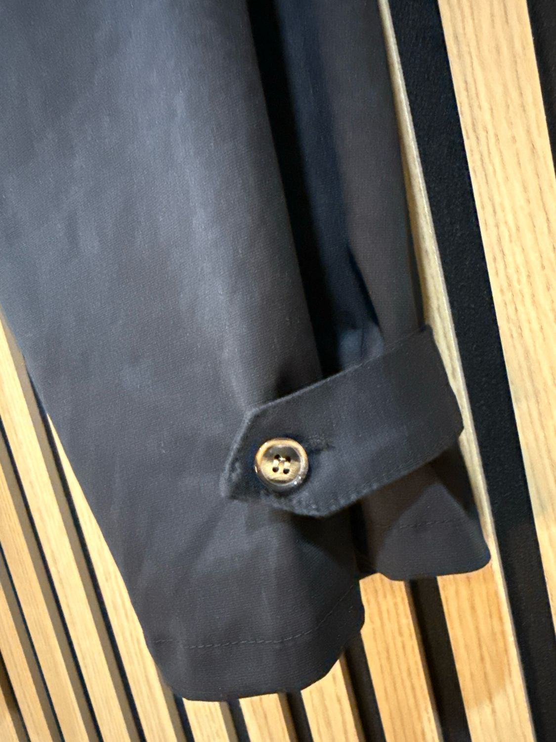 Cotton Stretch Tapered Trousers - Black