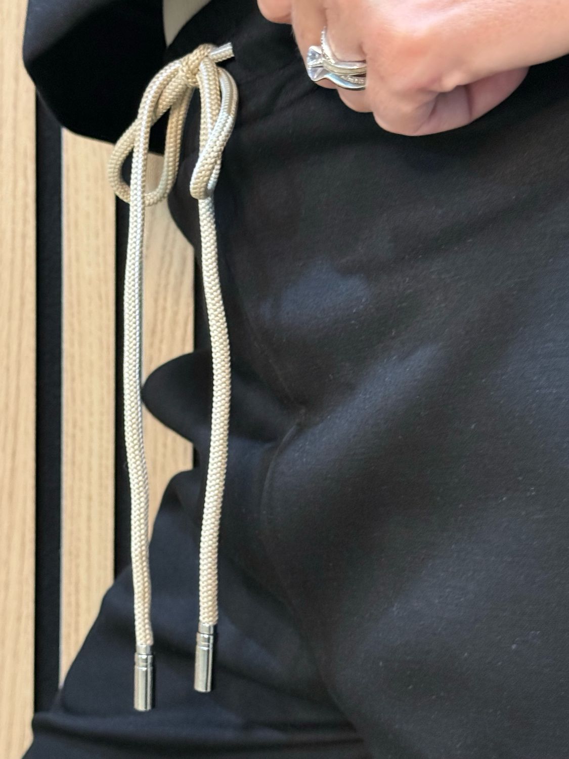 Relaxed - Stripe Detail Co-Ord Set - Black