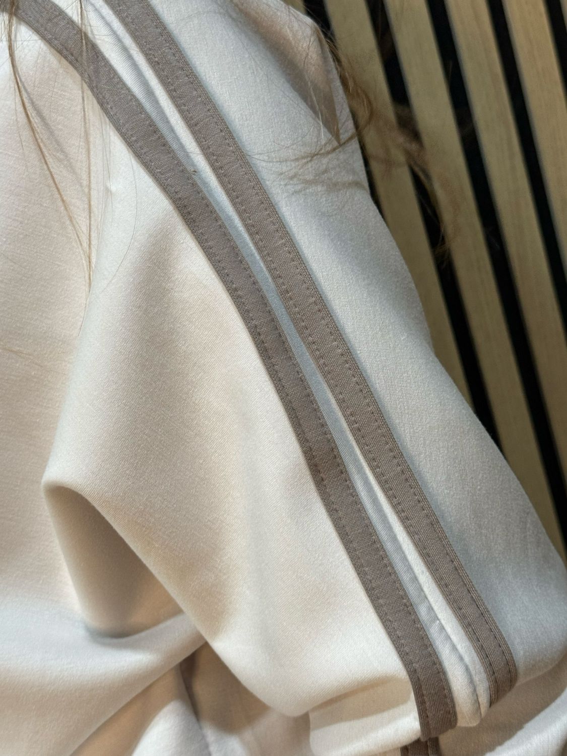 Relaxed - Stripe Detail Co-Ord Set - Mocha