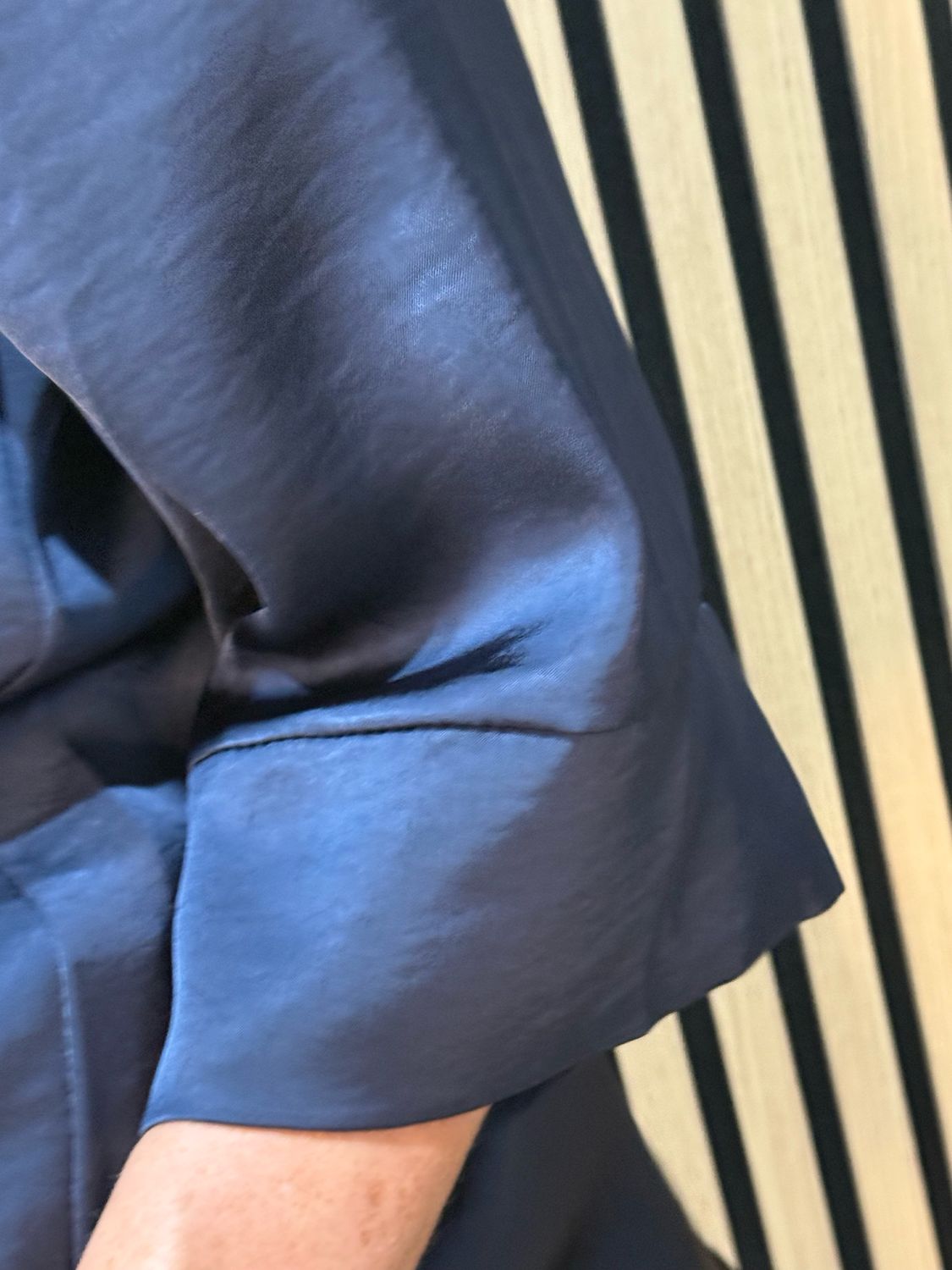 Chic V-Neck Top - Navy