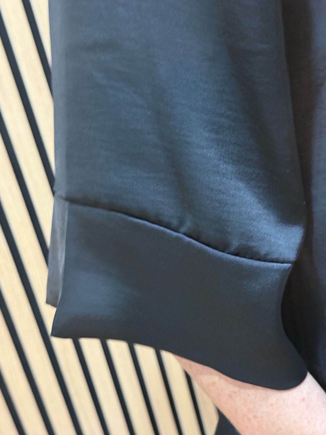 Chic V-Neck Top - Black