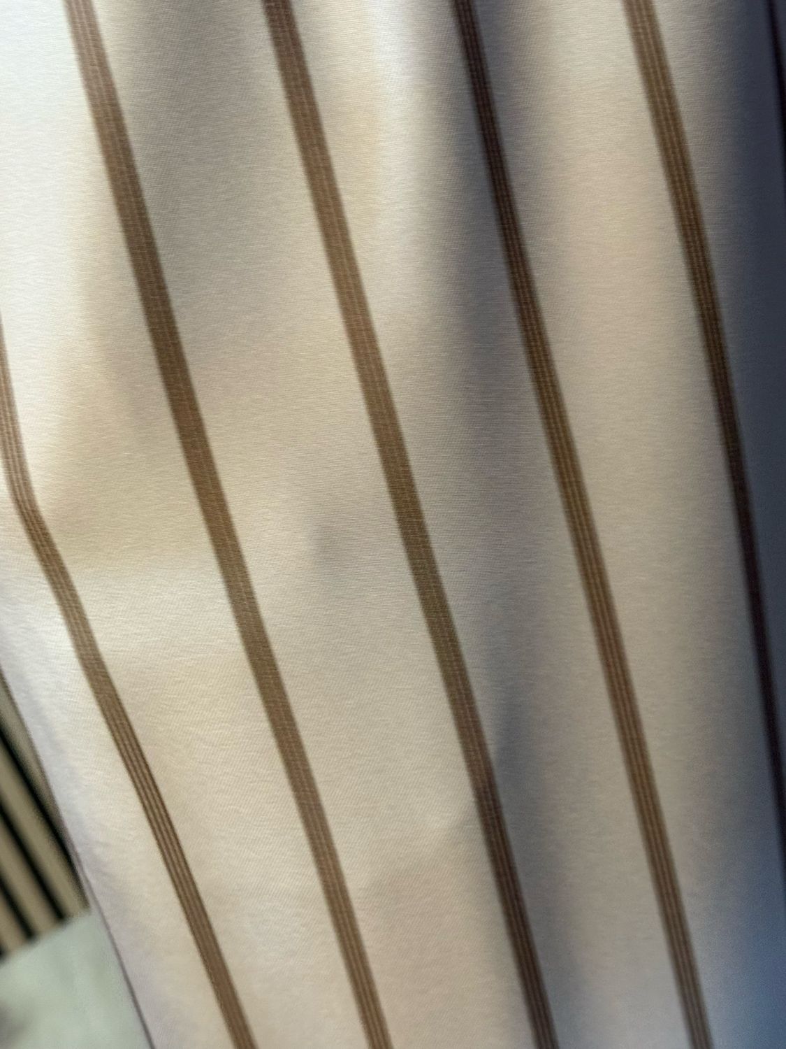 Pinstripe Wide Leg Trousers - Mocha