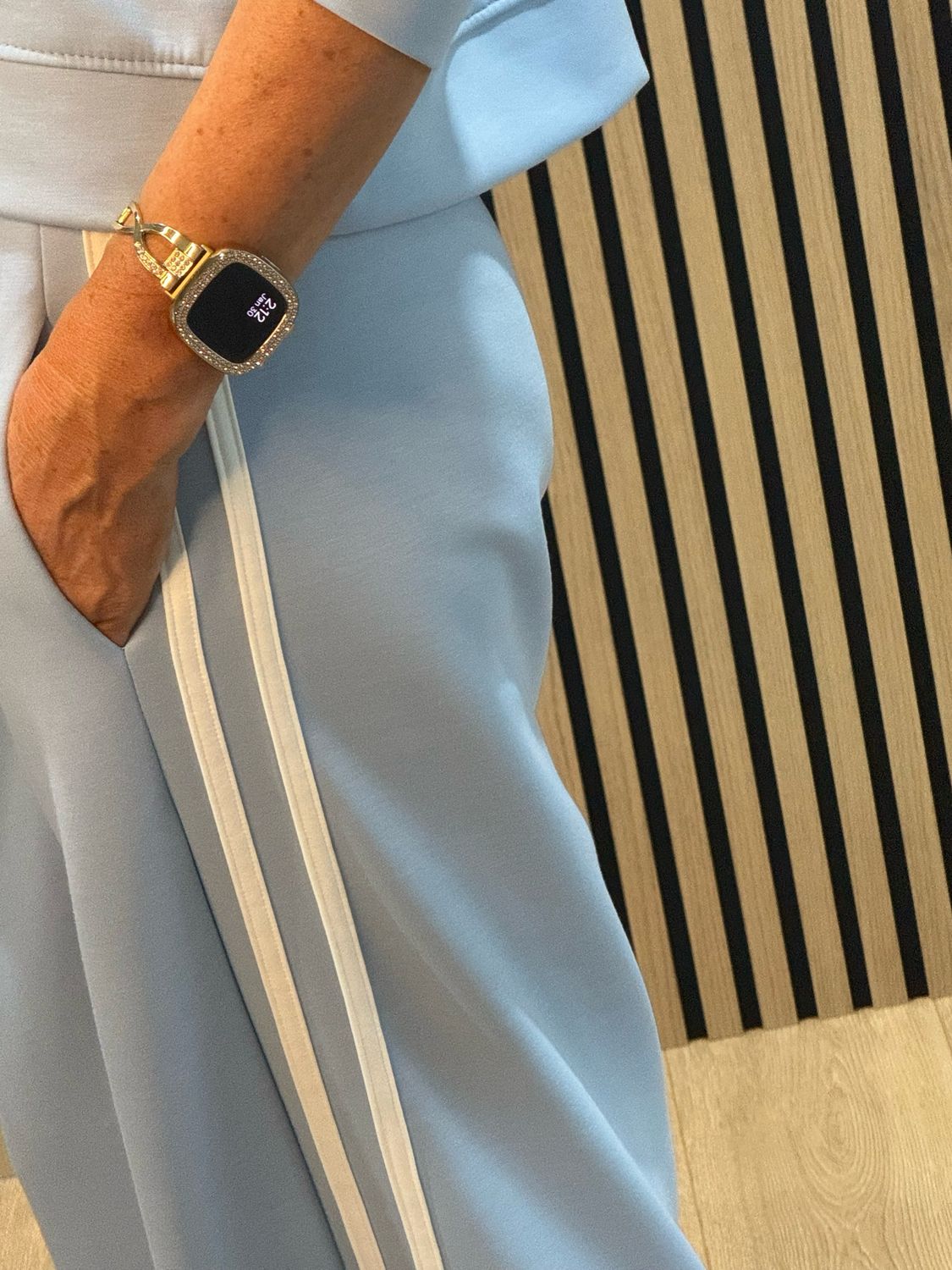 Stripe Detail Lounge Co-Ord Set Blue