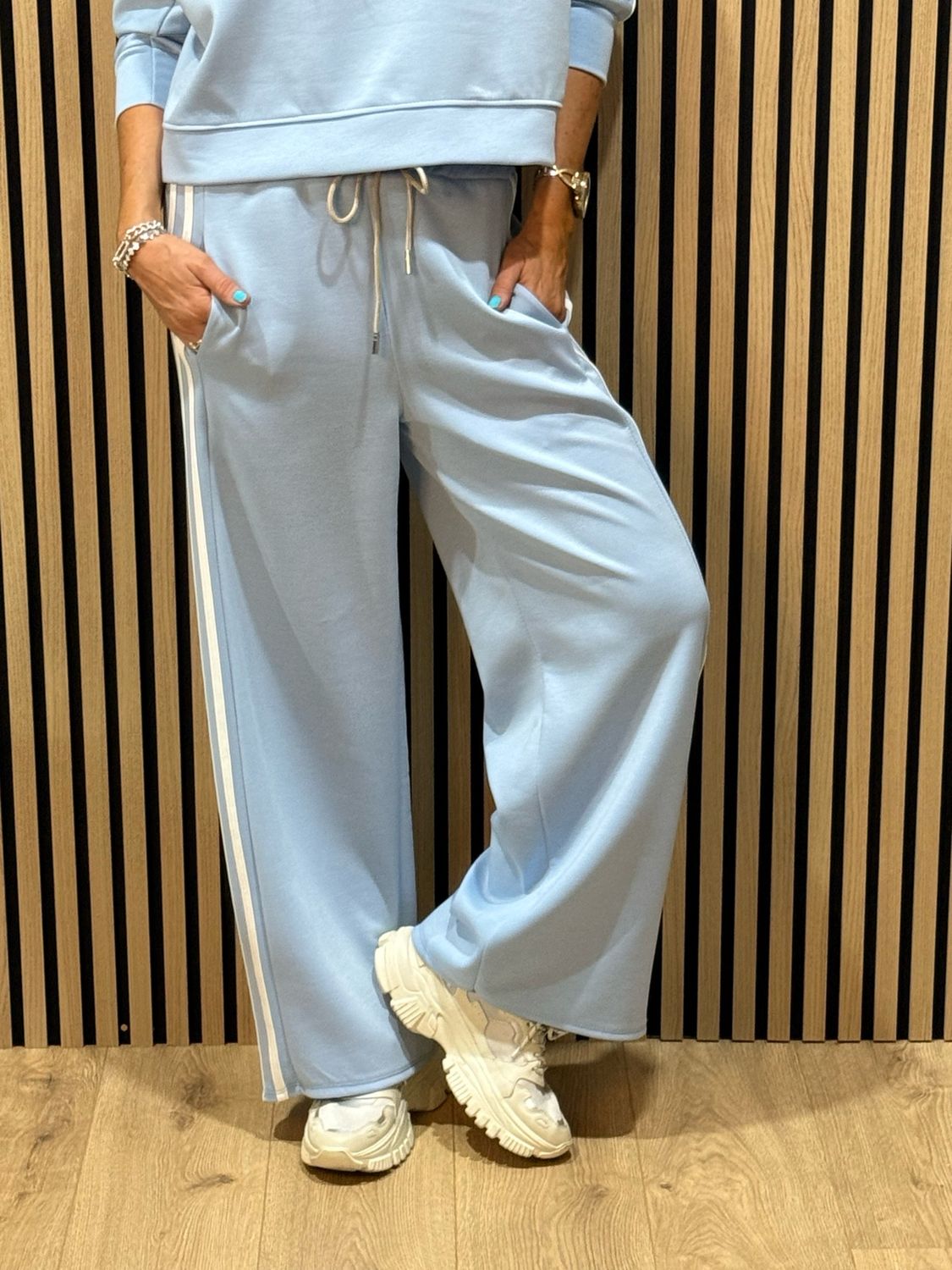 Stripe Detail Lounge Co-Ord Set Blue