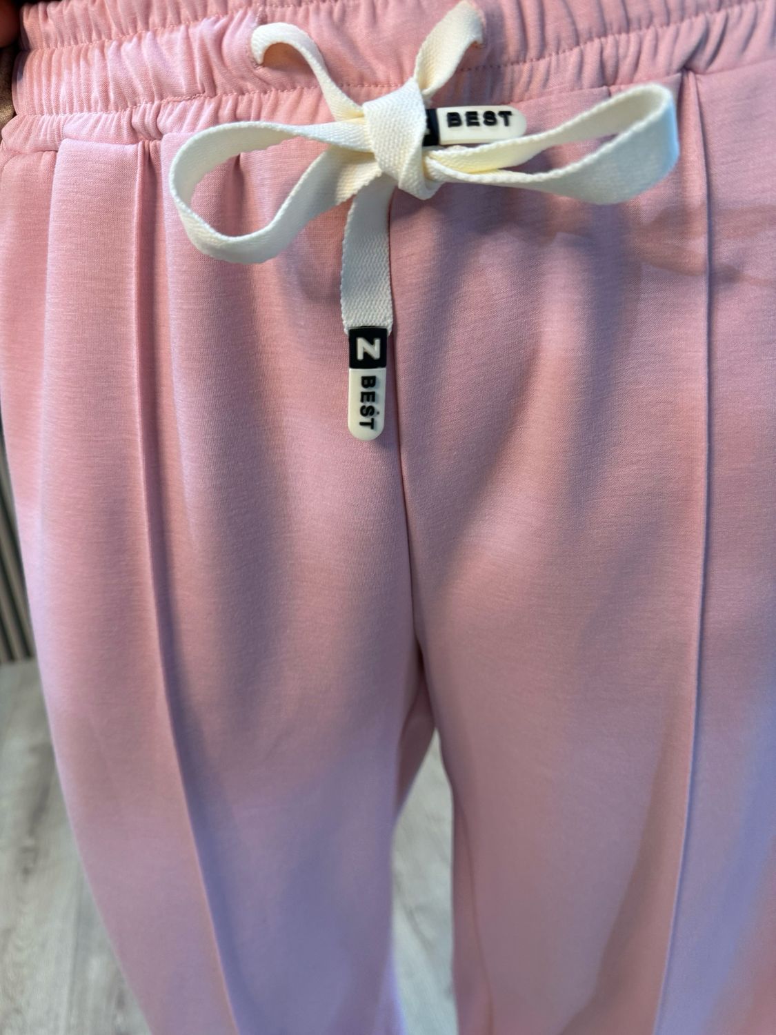 Wide Leg Draw String Trousers - Pink