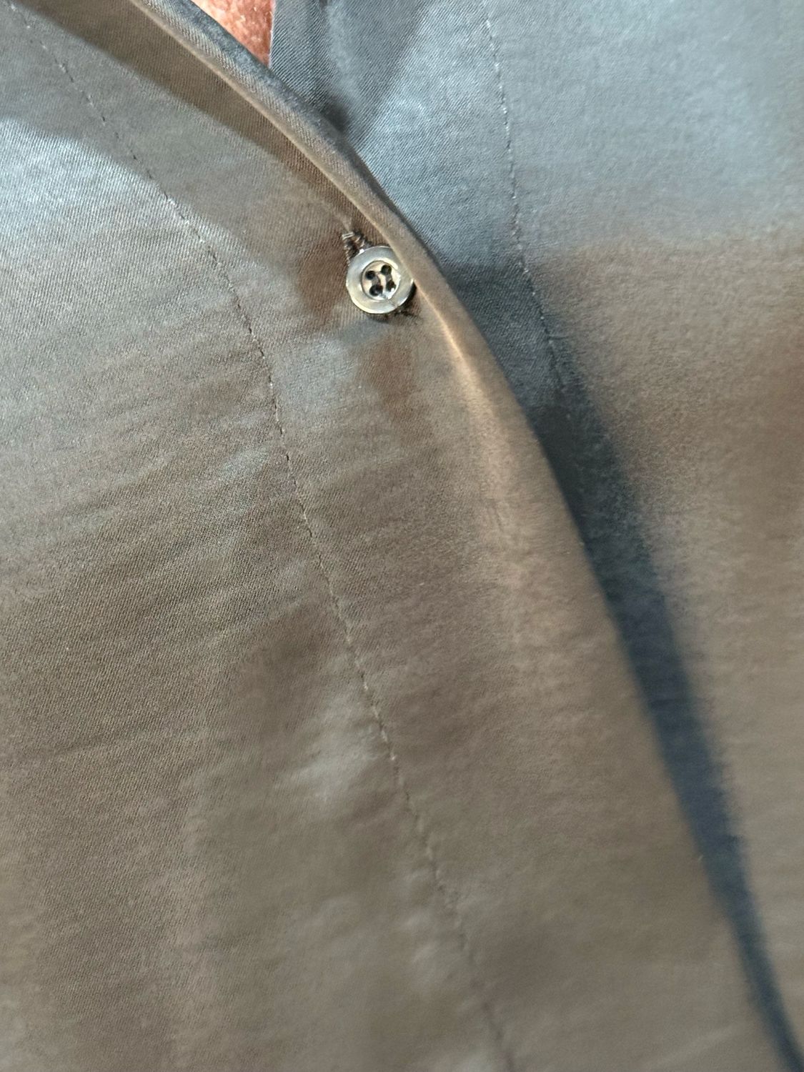 Elastic Hem Button Shirt - Black