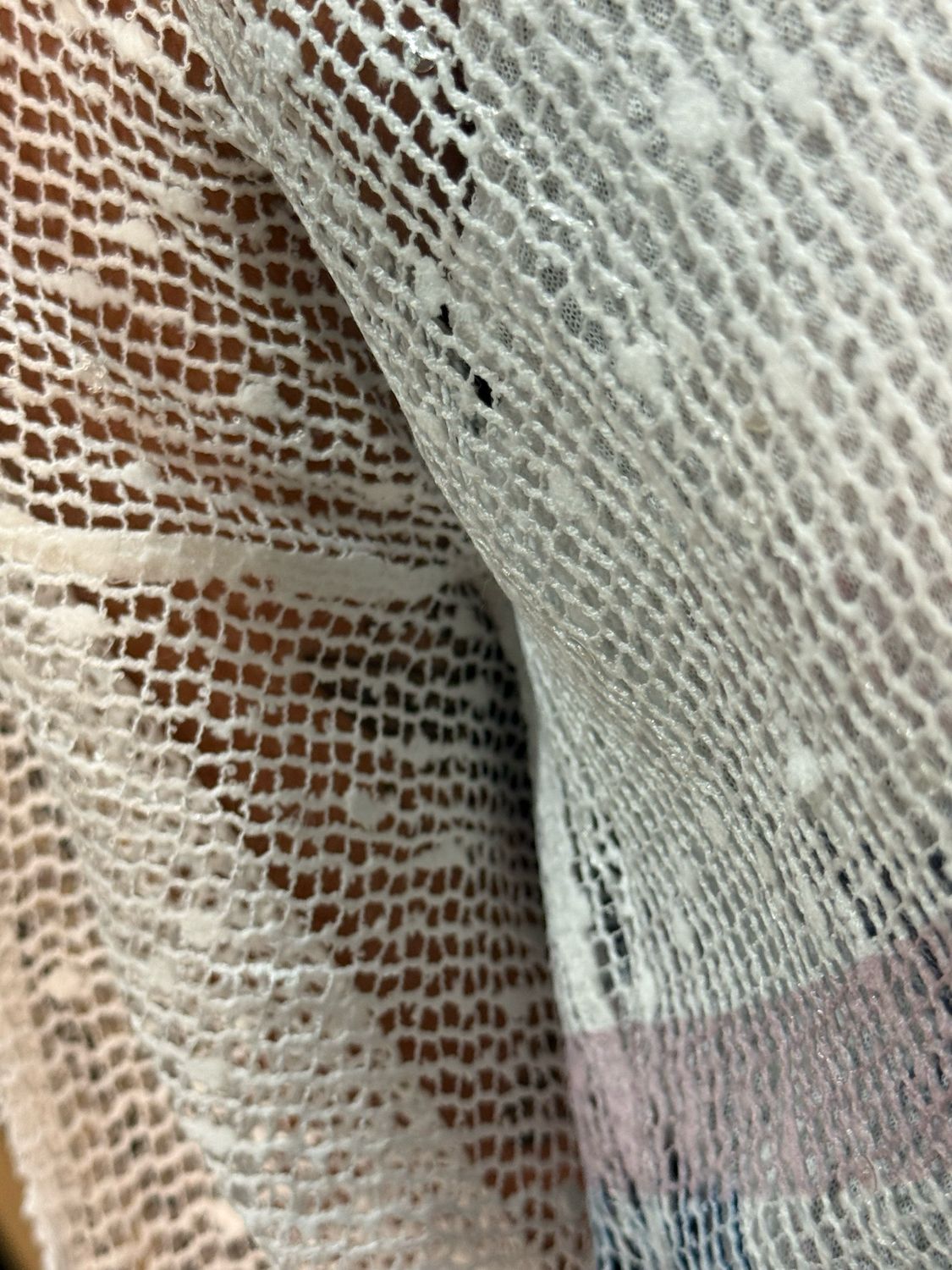 Textured Stripe Print Top - Navy/Pink