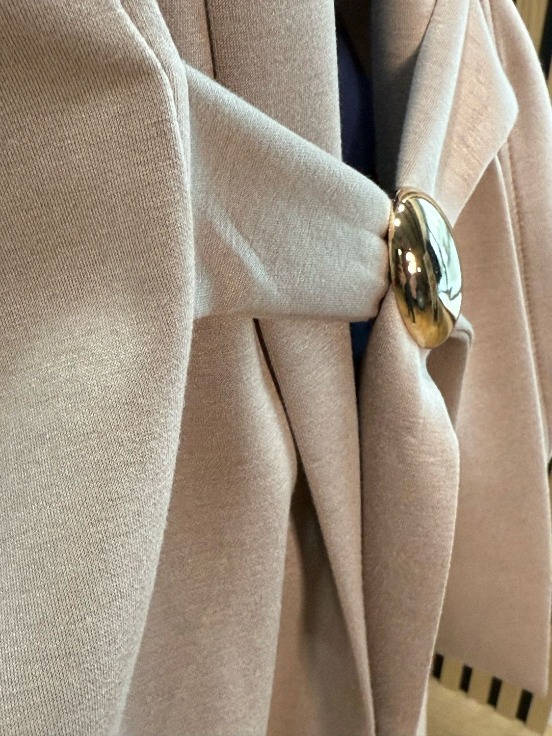 Soft Drape Tie-Front Top - Mocha