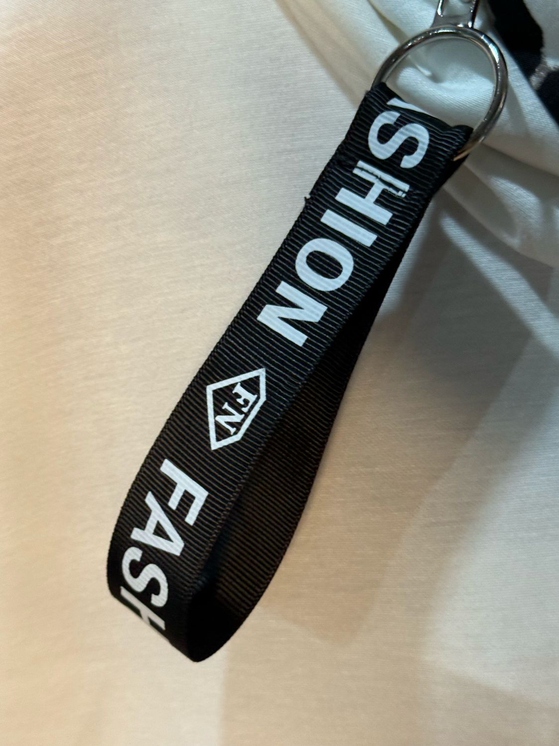 Leopard Trim Oversized Hoodie - White