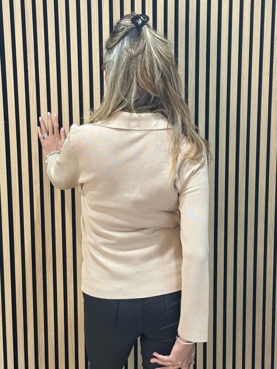 Soft Tailored Stretch Jacket - Taupe