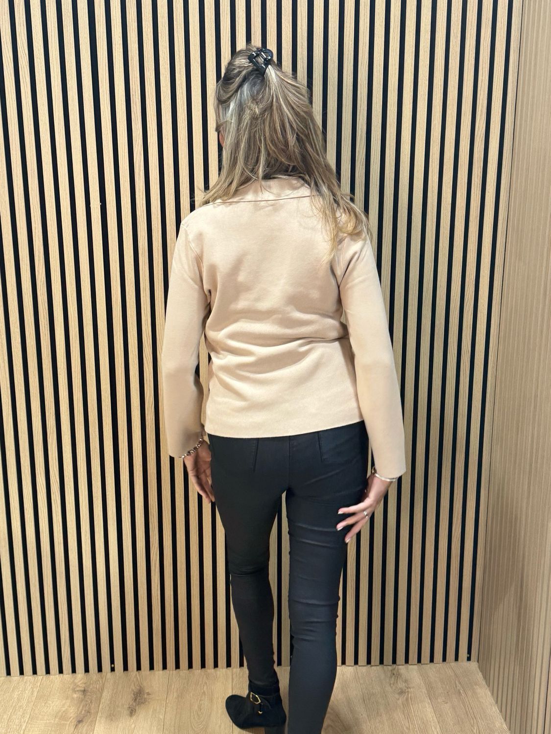 Soft Tailored Stretch Jacket - Taupe