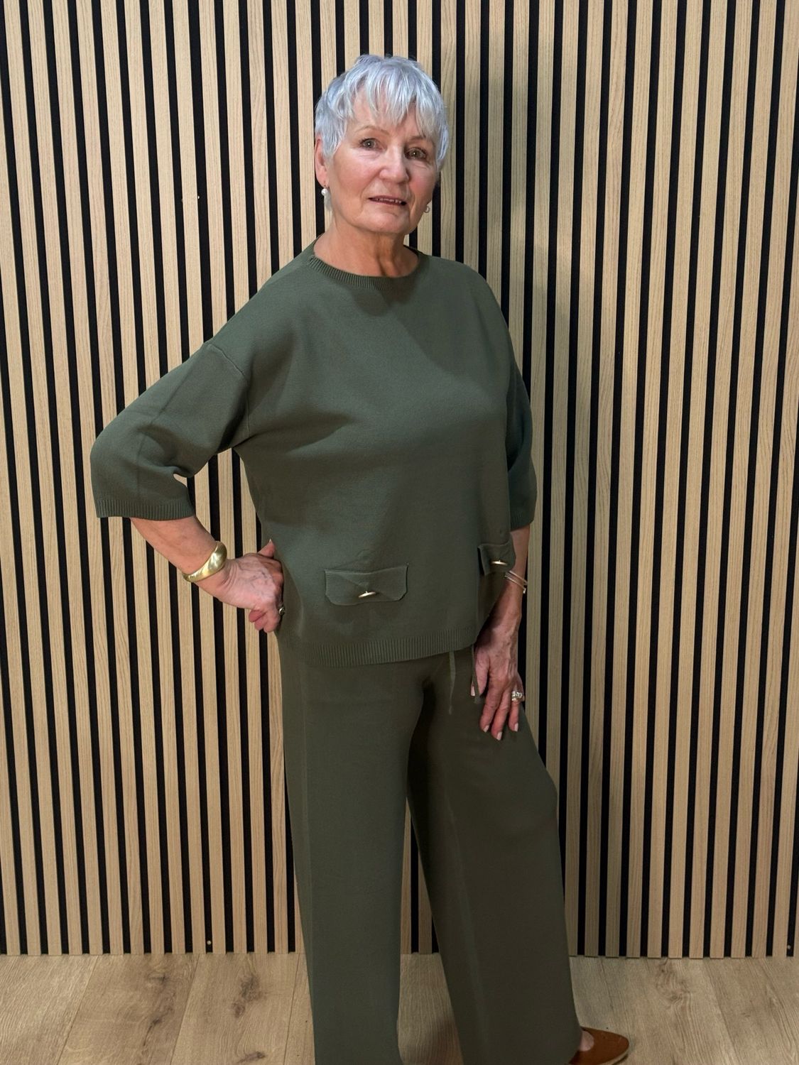 Soft Stretch Co-Ord Set - Khaki