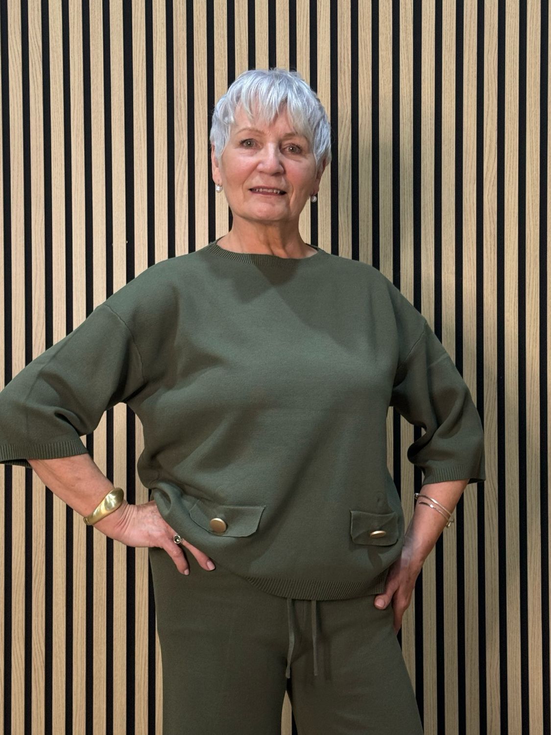 Soft Stretch Co-Ord Set - Khaki