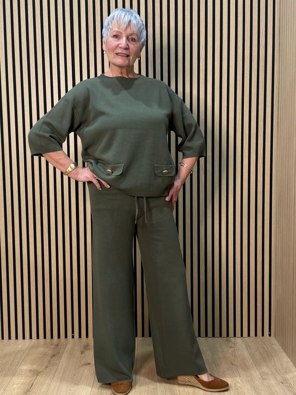 Soft Stretch Co-Ord Set - Khaki