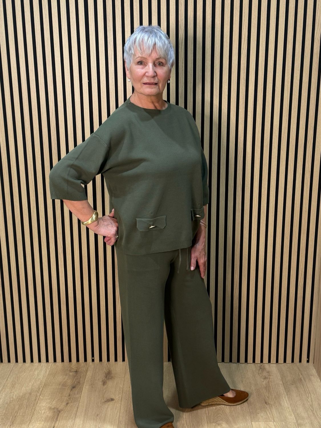 Soft Stretch Co-Ord Set - Khaki