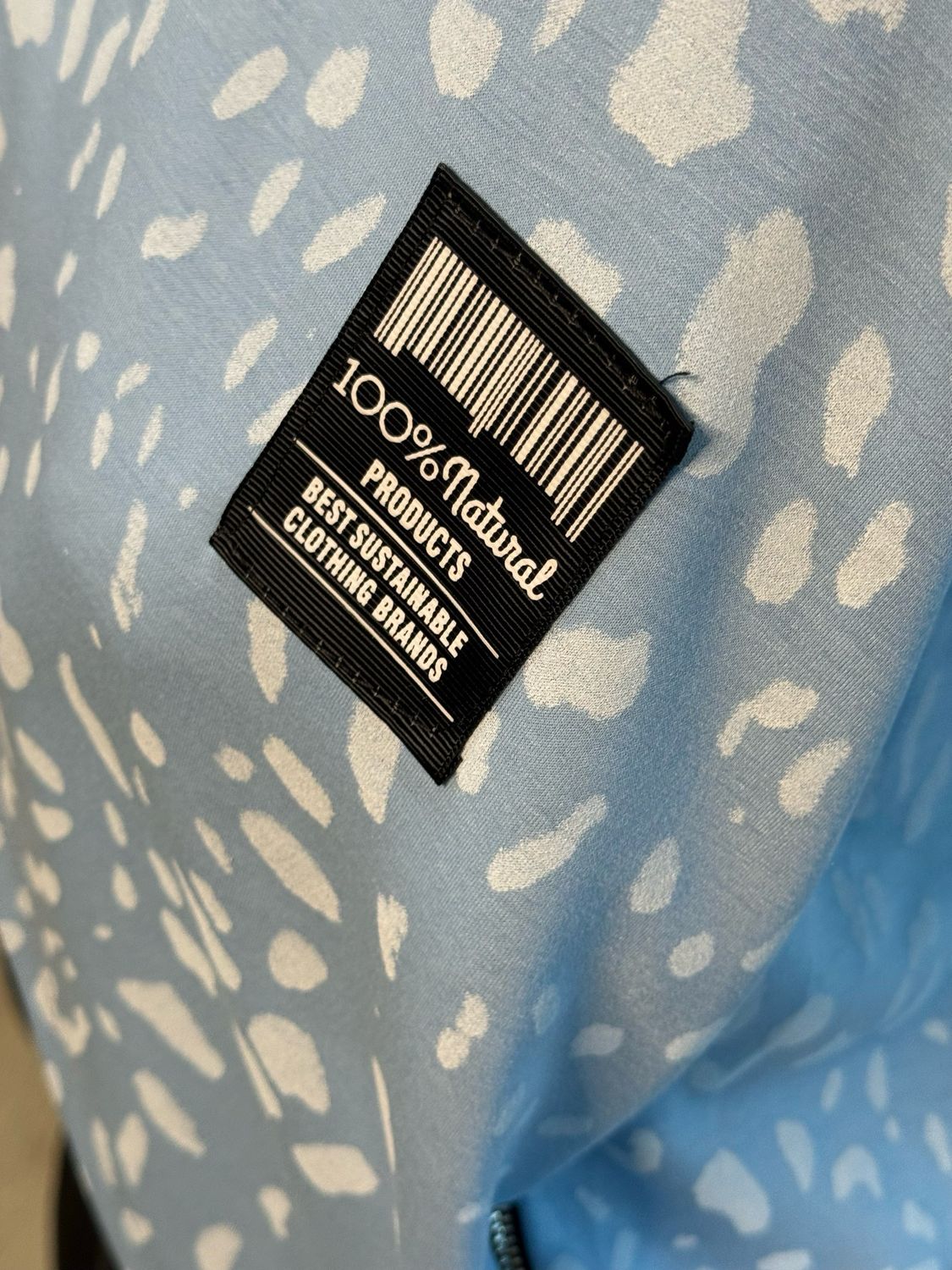 Animal Print Oversized Top - Blue