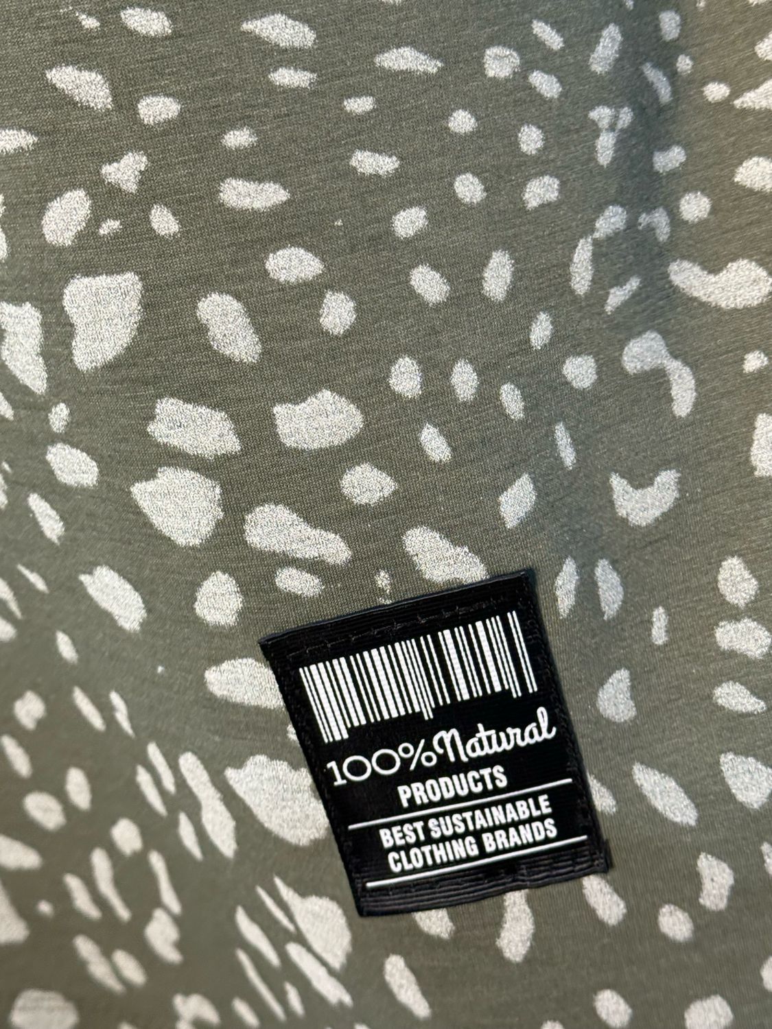 Animal Print Oversized Top - Khaki