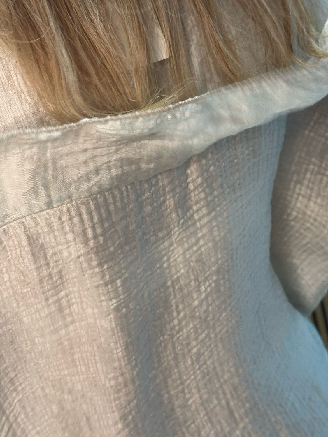 Lightweight Textured Button Blouse - Taupe