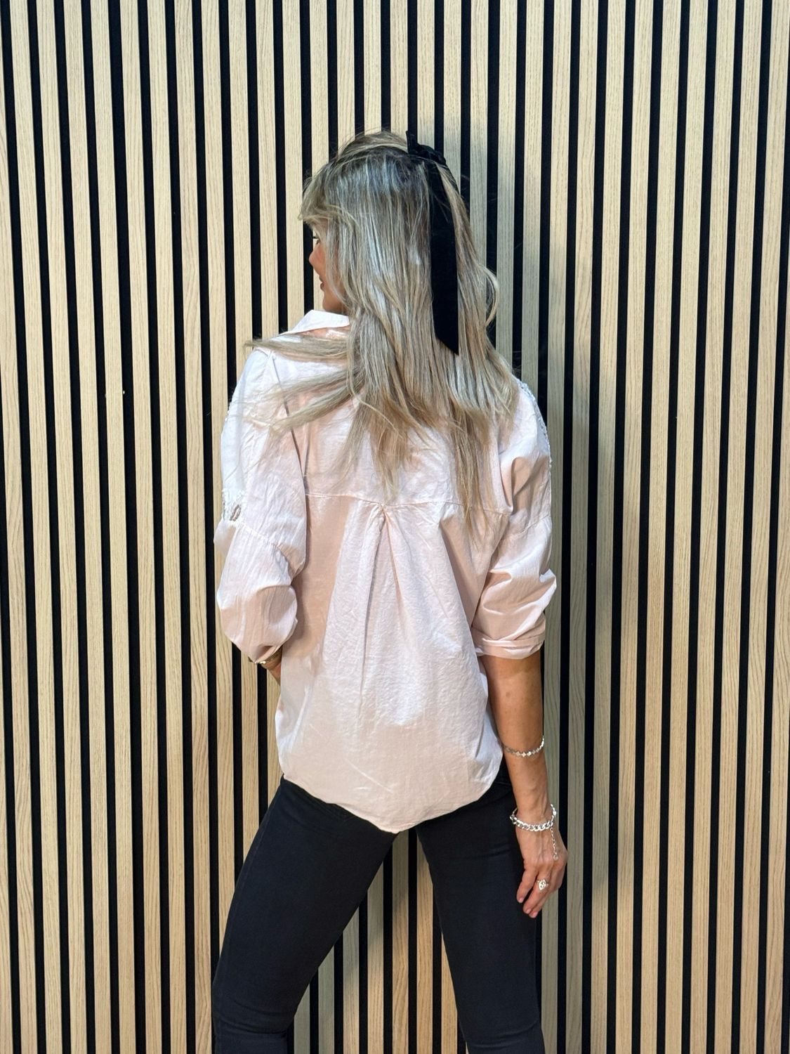 Embroidered Cotton Shirt - Pink