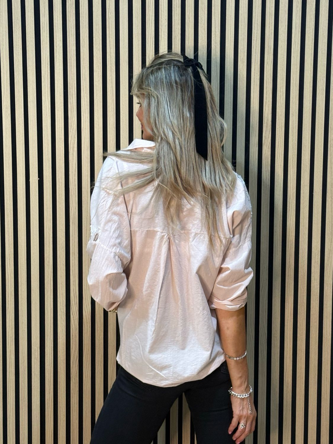 Embroidered Cotton Shirt - Pink