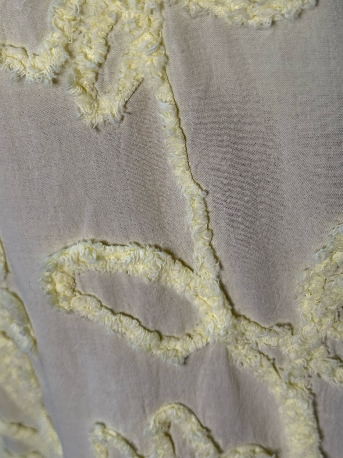 Embroidered Cotton Drawstring Top - Yellow