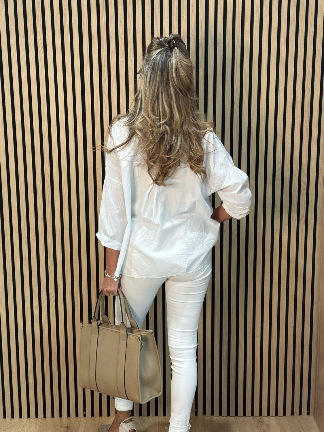 Embroidered Cotton Shirt - White