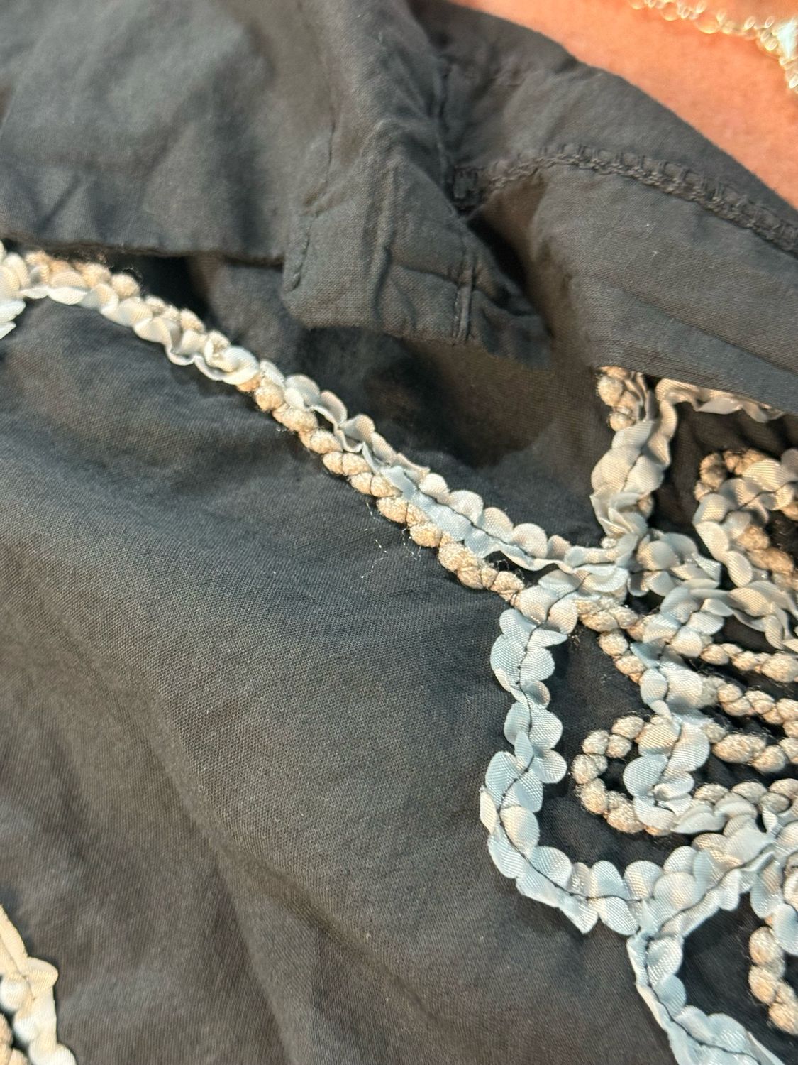 Embroidered Cotton Shirt - Black