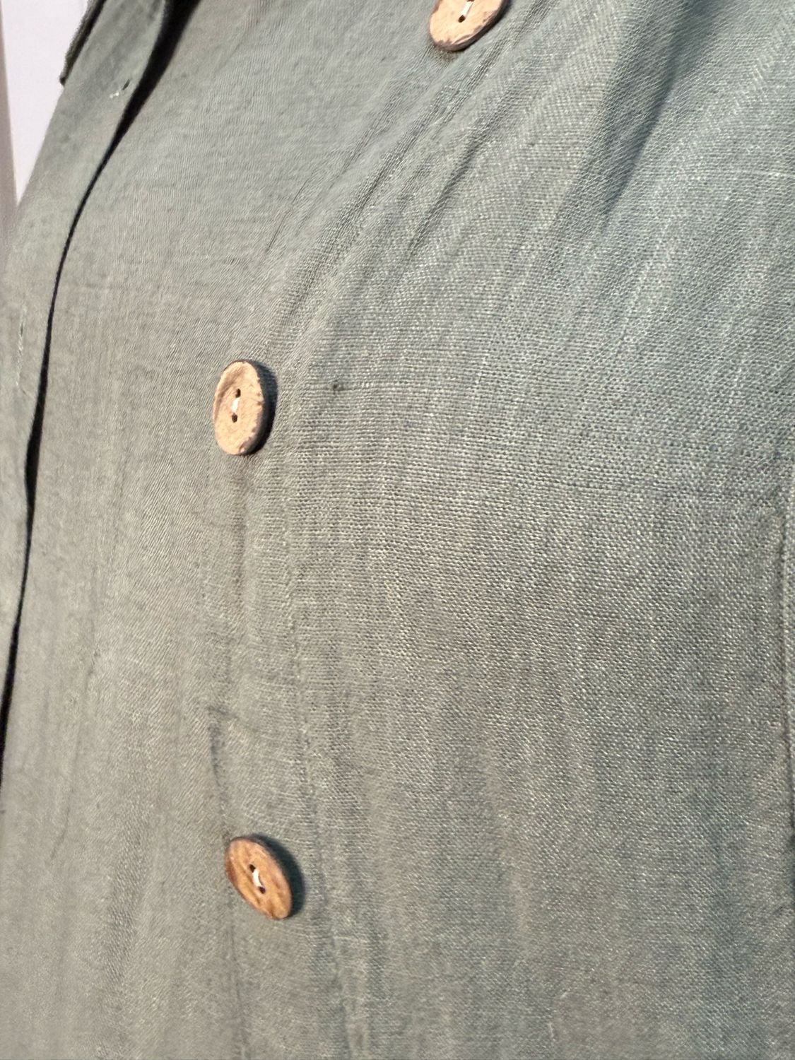 Linen Crochet Detail Skirt &amp; Top Set - Khaki