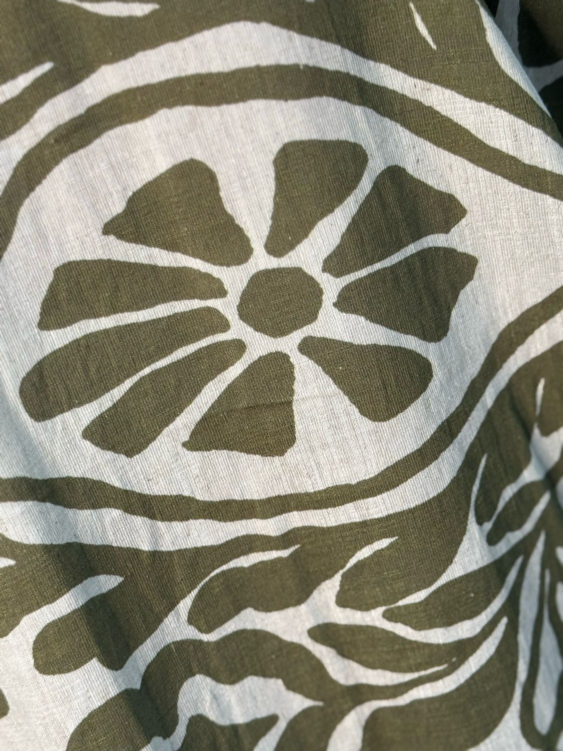 Botanical Oversized Shirt - Olive