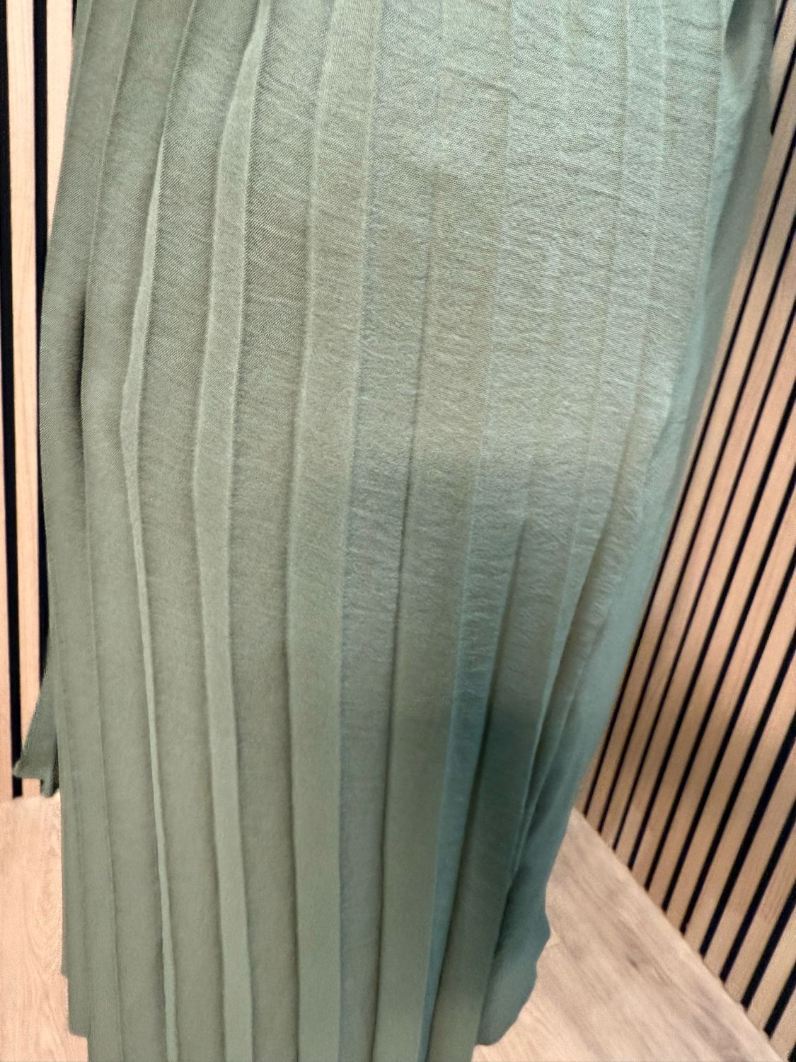 Pleated Back Shirt Dress - Khaki