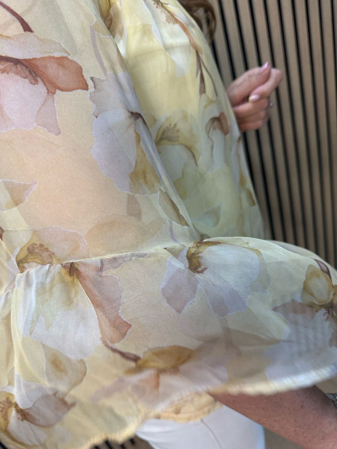 Blossom Bardot Top - Yellow