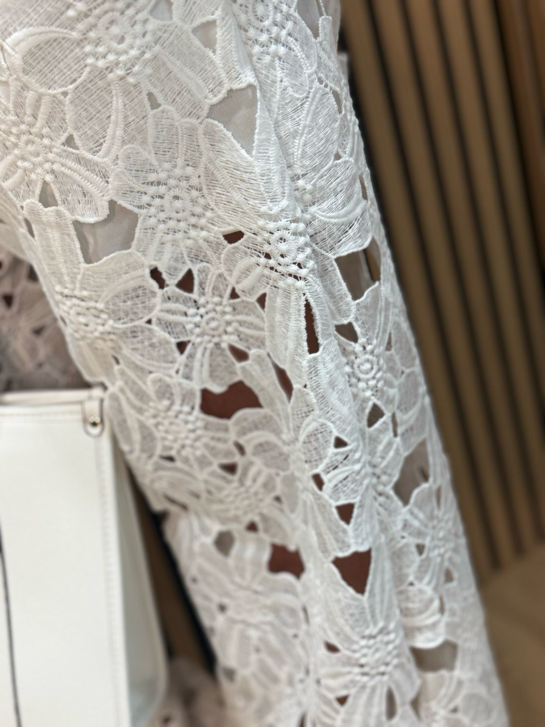 Floral Lace Trouser Suit - White