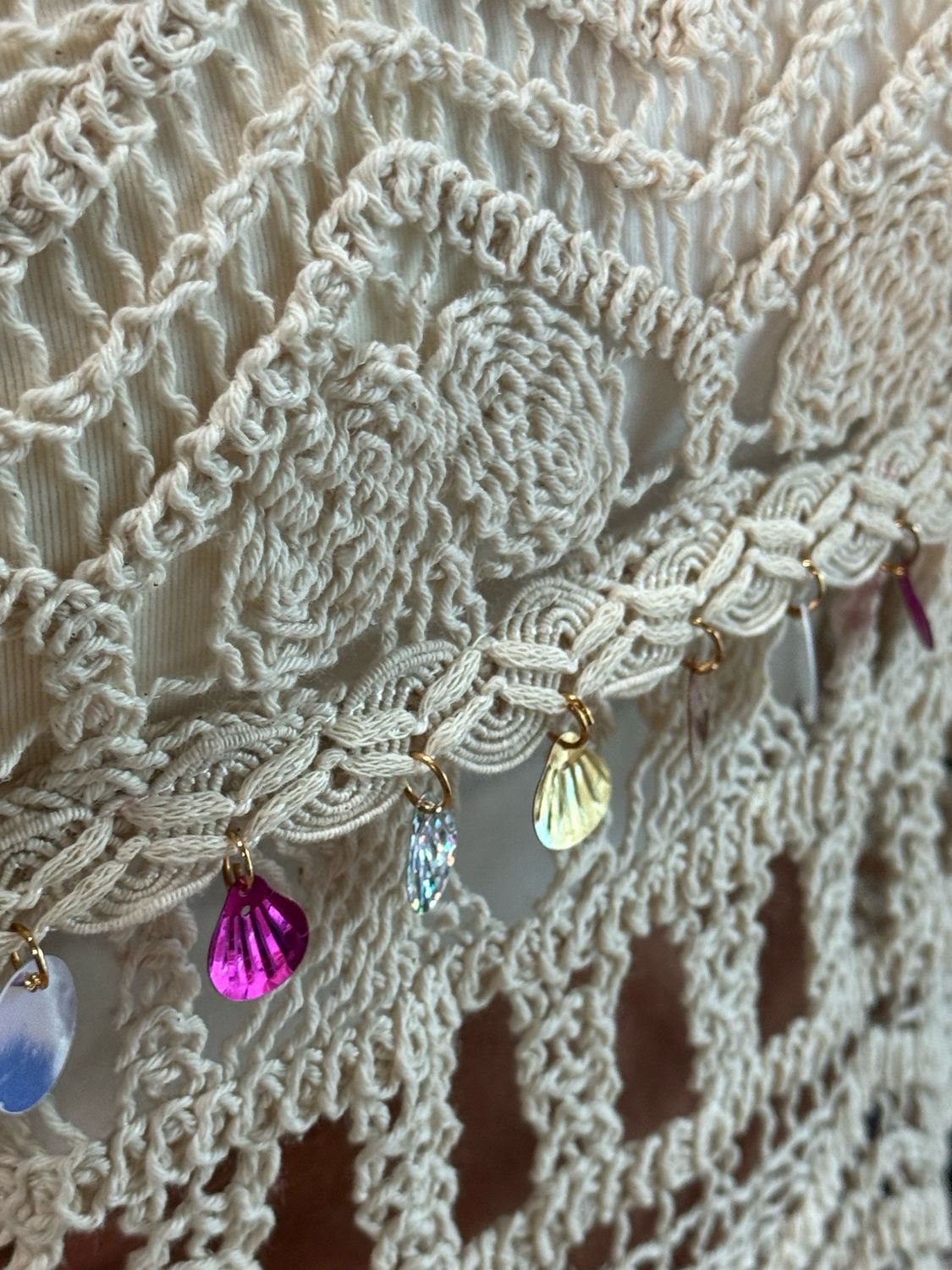 Boho Crochet Top - Beige