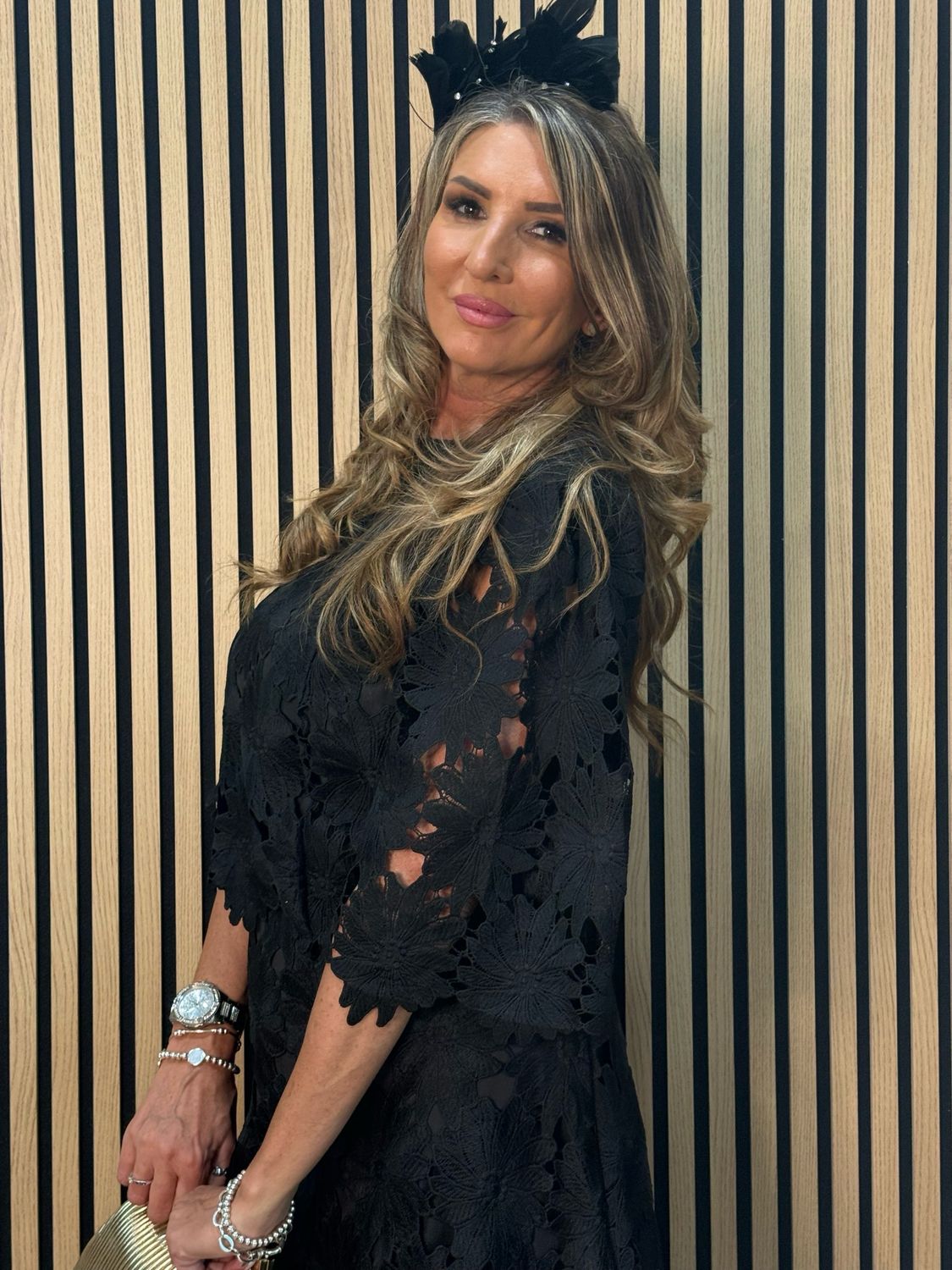 Floral Lace Skirt &amp; Top Set - Black