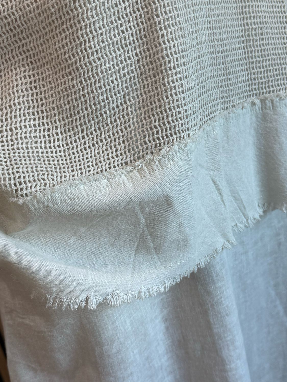 Cotton Dress &amp; Top Set - Cream