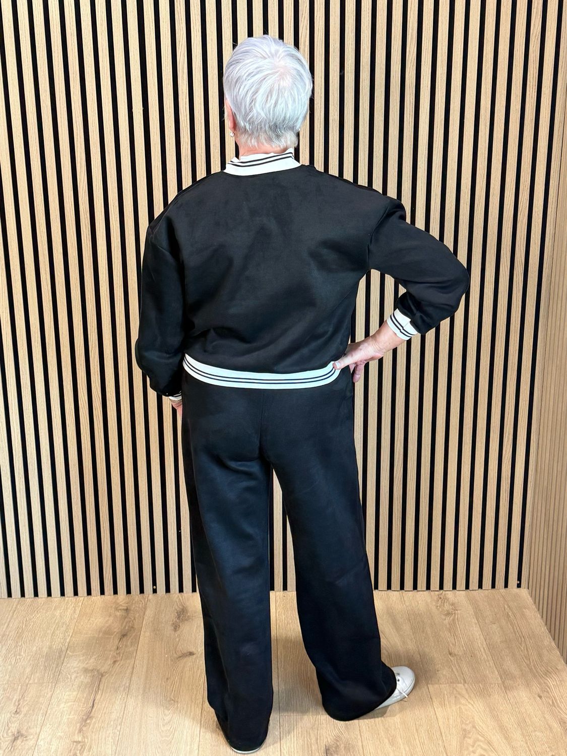 Sports Trim Zip Co-Ord Set - Black