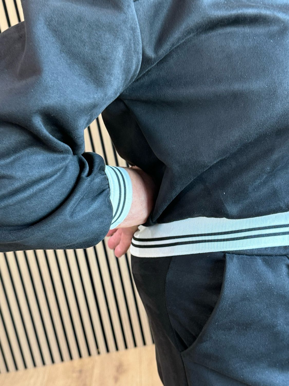 Sports Trim Zip Co-Ord Set - Black