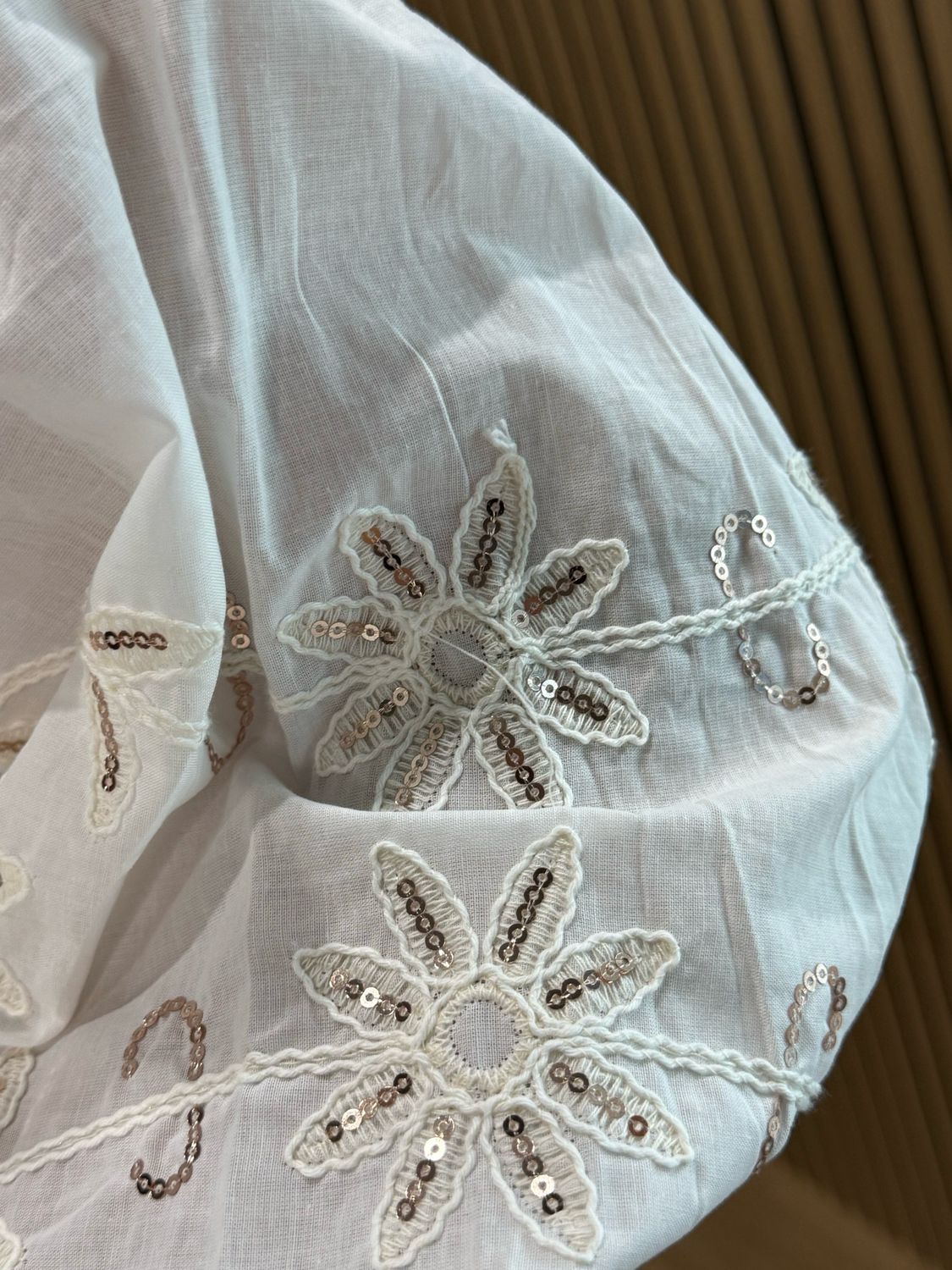 Boho Embroidered Cotton Blouse - White