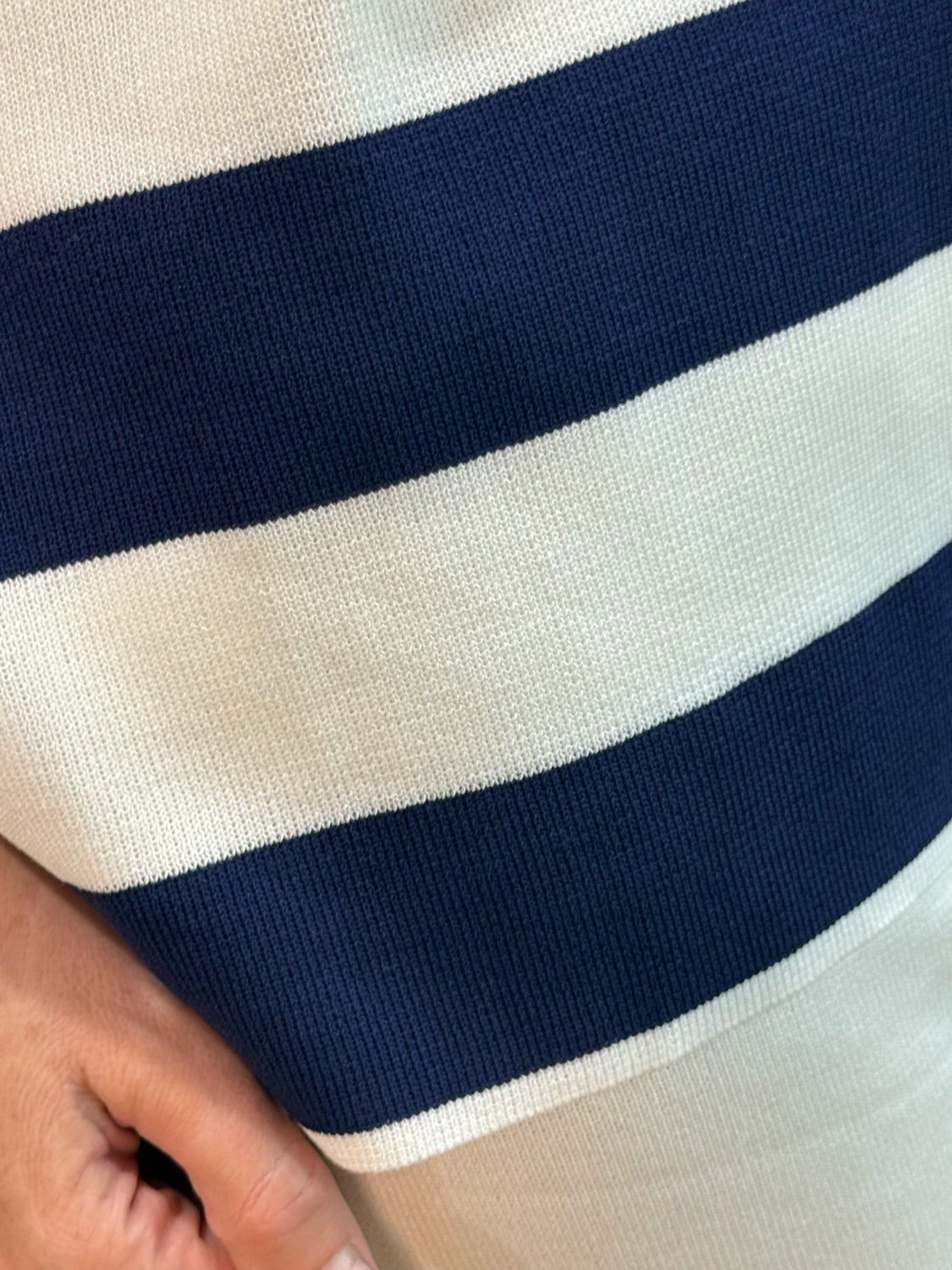 Lana Stripe Lounge Set - Navy/White