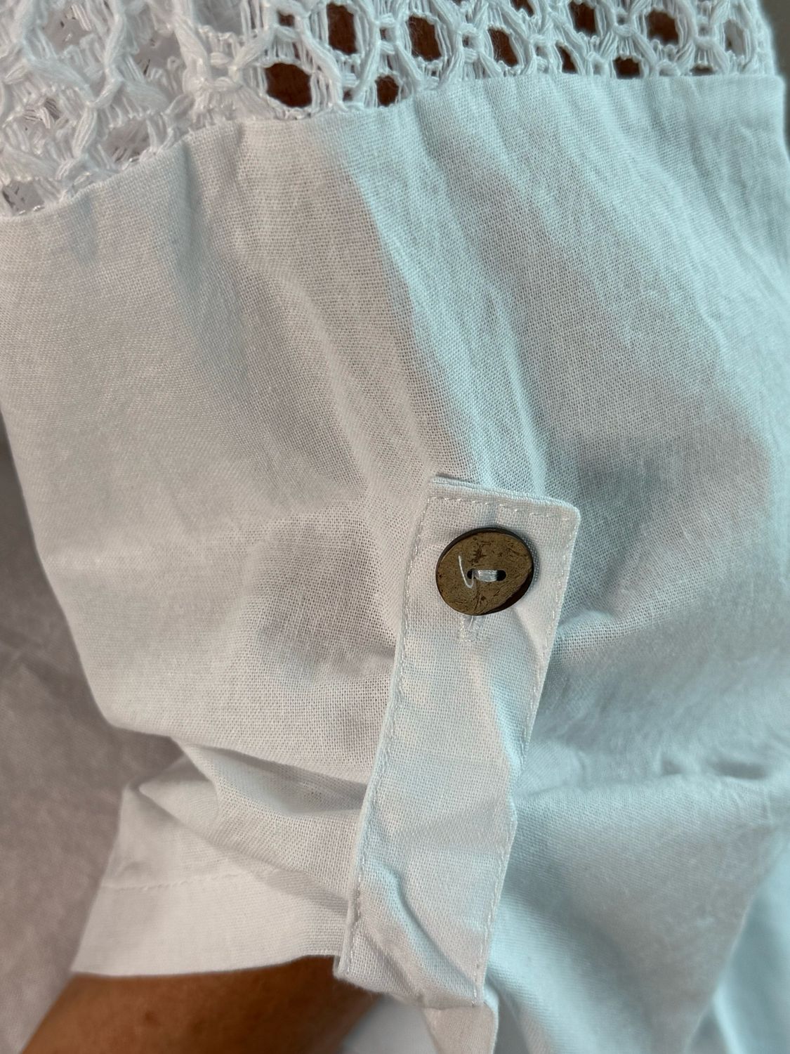 Cara Lace Panel Zip Hoodie - White