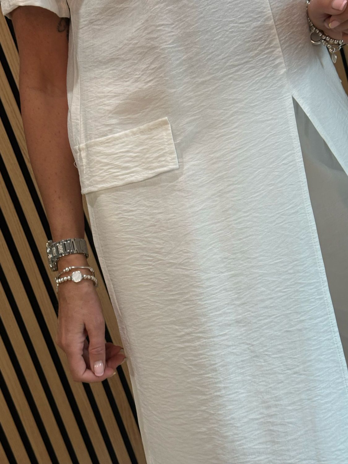 Longline Top &amp; Trouser Set - White