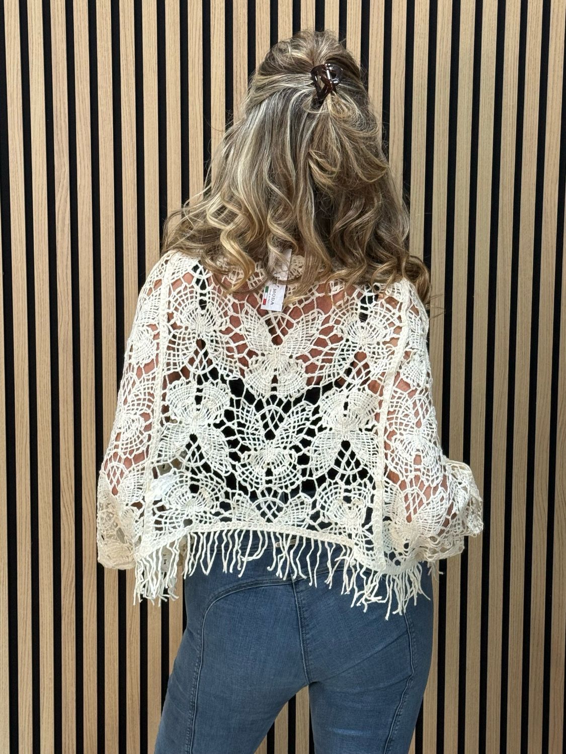 Crochet Fringe Top - Cream