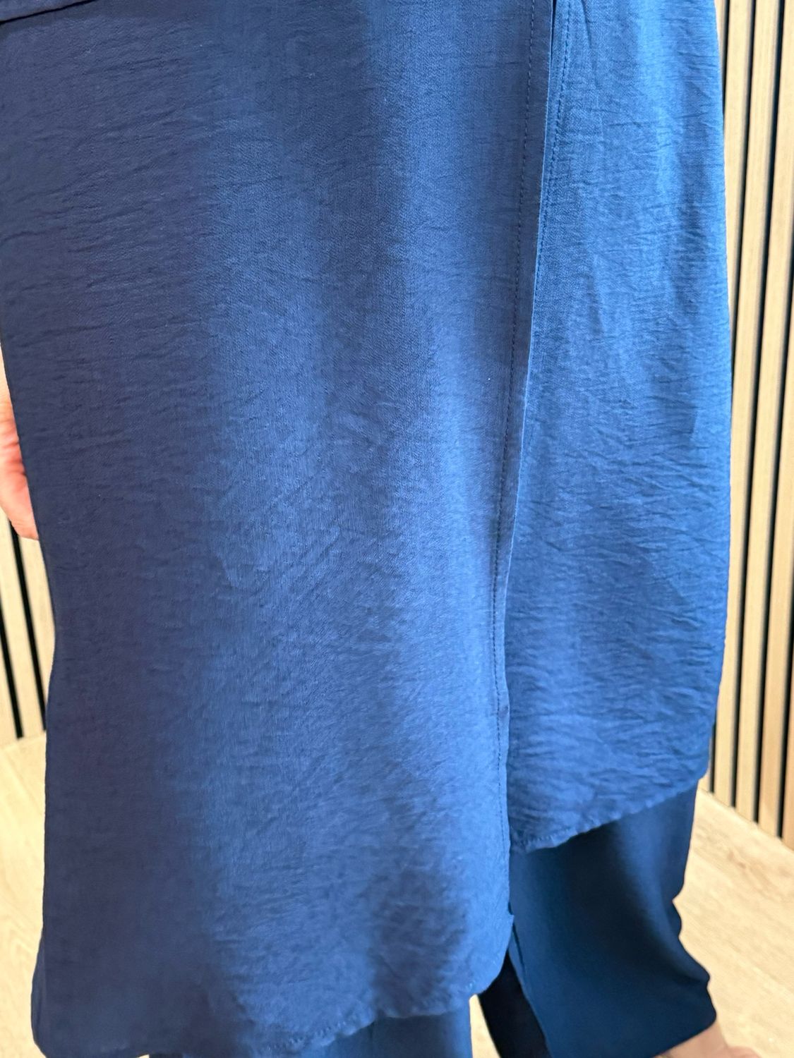 Longline Top &amp; Trouser Set - Navy